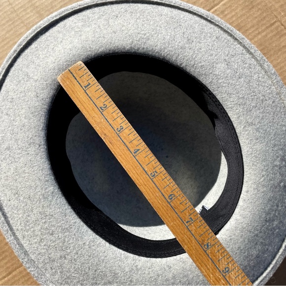 Will+Bear Gray Australian Felted Wool Fedora Hat Size Medium Unisex *Like New* - Picture 8 of 12